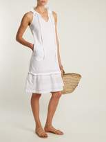 Thumbnail for your product : Cecilie Copenhagen - Tie-neck Scarf-jacquard Cotton Dress - Womens - White