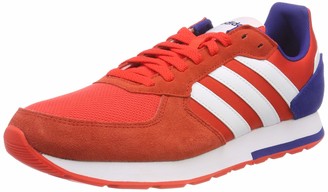 red white and blue adidas trainers
