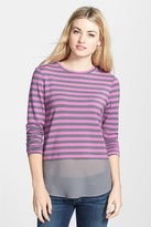 Thumbnail for your product : Halogen Layered Look Long Sleeve Tee (Regular & Petite)