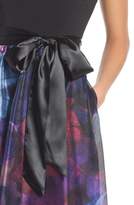 Thumbnail for your product : Ellen Tracy Floral Splash Mixed Media Maxi Dress