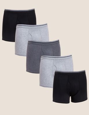 5pk Pure Cotton Cool & Fresh™ Trunks, M&S Collection