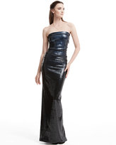 Thumbnail for your product : Donna Karan Strapless Sequin Column Gown