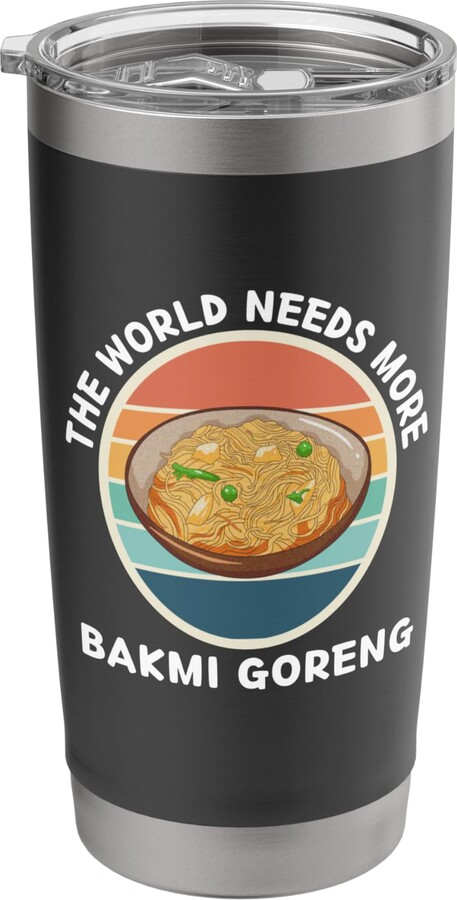 Retro The World Needs More Bakmi Goreng Vintage The World Needs More Bakmi Goreng Retro Food Lover Stainless Steel Insulated Tumbler