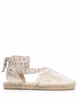 Thumbnail for your product : Stella McCartney Ankle-Tie Woven Espadrilles