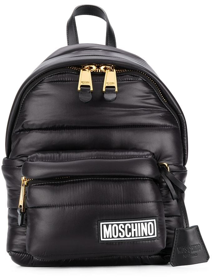 Moschino LogoPatch Quilted Backpack ShopStyle
