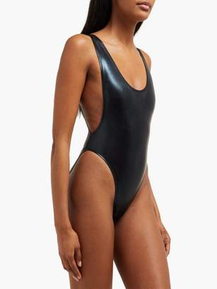 Norma Kamali Marissa High Cut Swimsuit - Womens - Black