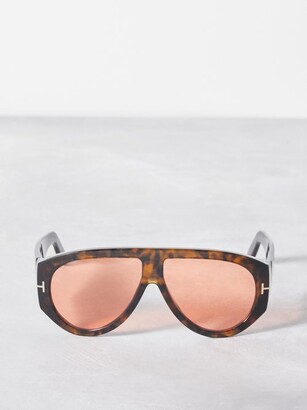 Tom Ford Eyewear Bronson Aviator Tortoiseshell-acetate Sunglasses