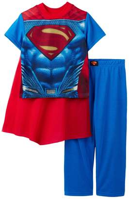 DC Comics Superman Boys 2-Piece Pajama Set with Cape, Kids