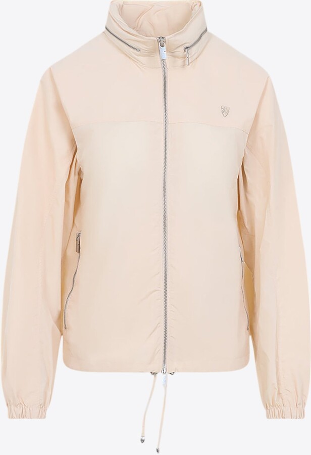Burberry B Shield Plaque Zip-Up Jacket