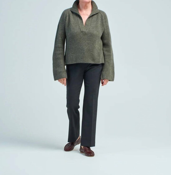 Peserico Crop Flare Pants In Graphite