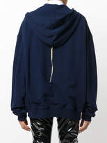 Thumbnail for your product : Haider Ackermann embroidered slit zipped hoodie