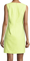 Thumbnail for your product : Halston Sleeveless Pleat-Detail Dress, Lemonade