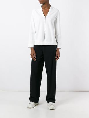 Brunello Cucinelli glitter stripe detail sweatshirt - women - Cotton/Spandex/Elastane/Brass - M