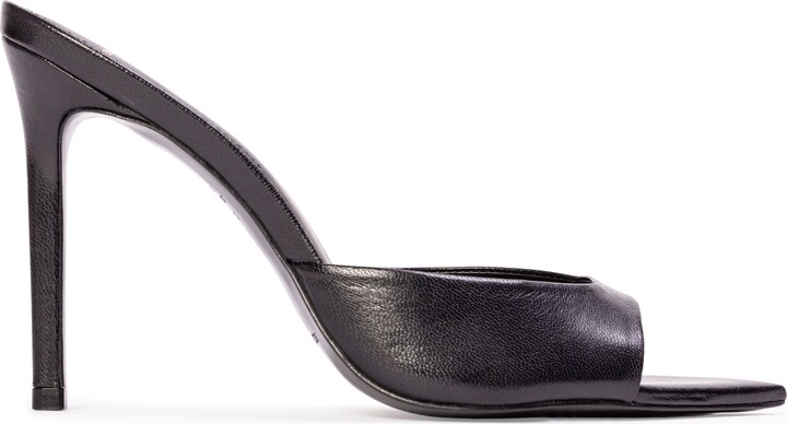 Black Suede Studio Brea Leather Mule