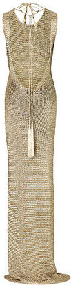 Ralph Lauren Open-Back Knit Gown
