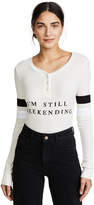 Thumbnail for your product : Wildfox Couture I'm Still Weekending Henley Bodysuit
