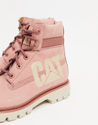 CAT Footwear Caterpillar Lyric Bold leather boots in pink