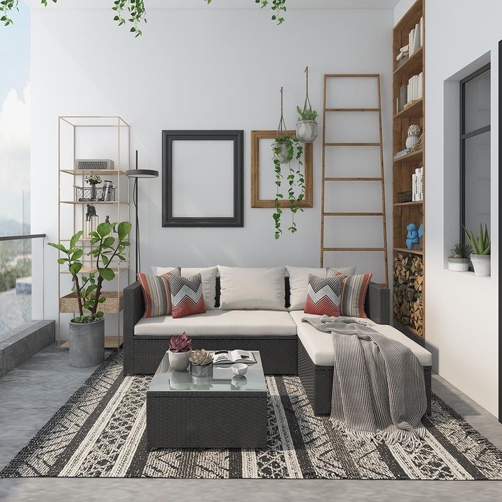 Amarantos Outdoor Sectional Sofa Patio Furniture Set AllWeather Wicker