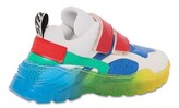 Thumbnail for your product : Stella McCartney Kids Color block faux leather strap sneakers