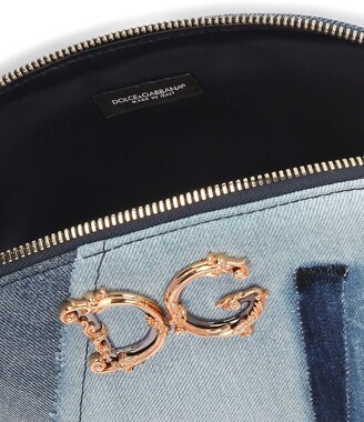 Dolce & Gabbana Patchwork Design Denim Make-Up Bag