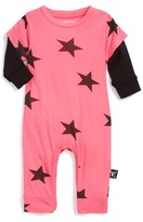 Thumbnail for your product : NUNUNU Stars Layered Look Cotton Romper (Baby Girls)