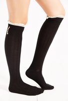 Thumbnail for your product : Urban Outfitters Crochet Button-Cuff Knee-High Sock