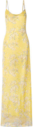 Eywasouls Malibu Sophia Floral-print Chiffon Maxi Dress - Pastel yellow