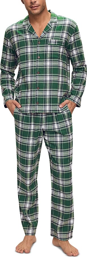 Eberjey 2-Pc. Cotton Brushed Flannel Pajama Set