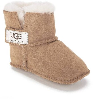 UGG Babies' Erin Logo Sheepskin Boots - Chestnut