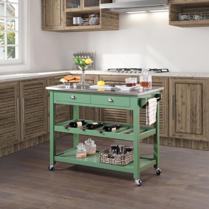 Boraam Carolina Kitchen Island Equestrian Green ShopStyle