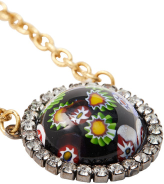 Elizabeth Cole 24-karat Gold-plated, Crystal And Glass Necklace