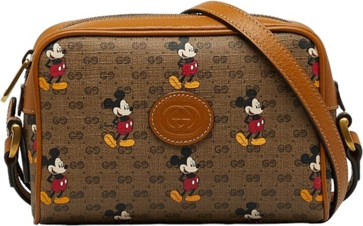 Gucci Disney X Brown Leather Shoulder Bag (Pre-Owned) - ShopStyle