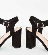 Thumbnail for your product : New Look Suedette Ankle Strap Block Heel Sandals