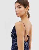 Thumbnail for your product : Finders Keepers strappy midi dress in ditsy print