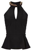 Thumbnail for your product : Lipsy Michelle Keegan Trim Peplum Top