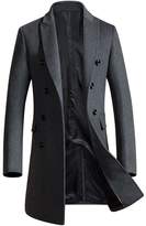 Thumbnail for your product : OCHENTA Men's Slim Fit Winter Wool Peacoat Overcoat Grey US L - Asian 3XL