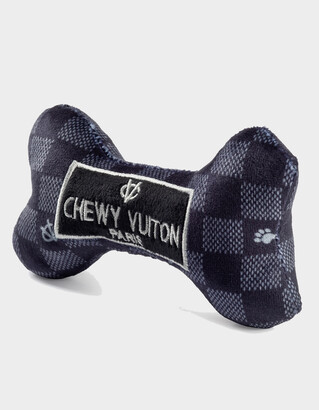 Chewy Vuiton Bag Squeaky Dog Toy in Black Monogram