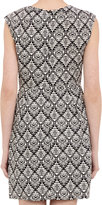 Thumbnail for your product : Barneys New York Abstract Diamond-print Sleeveless Sheath Dress