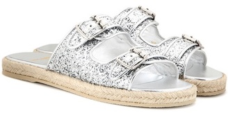 Saint Laurent Glitter-embellished Sandals