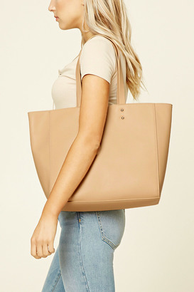 Forever 21 FOREVER 21+ Faux Leather Tote Bag
