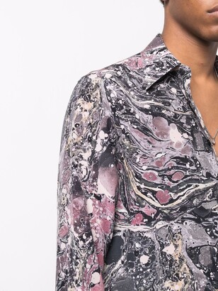 Dolce & Gabbana Abstract-Print Silk Shirt