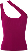 Thumbnail for your product : Zimmermann Wavelength One-shoulder Ribbed Stretch-knit Top