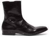Thumbnail for your product : Alexander McQueen Washed Leather Ankle Boots - Mens - Black