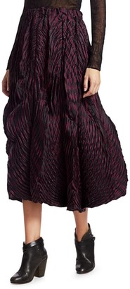 Issey Miyake Winding Pleats Midi Skirt