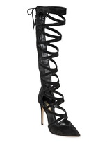 Thumbnail for your product : Casadei 120mm Suede Cage Boots
