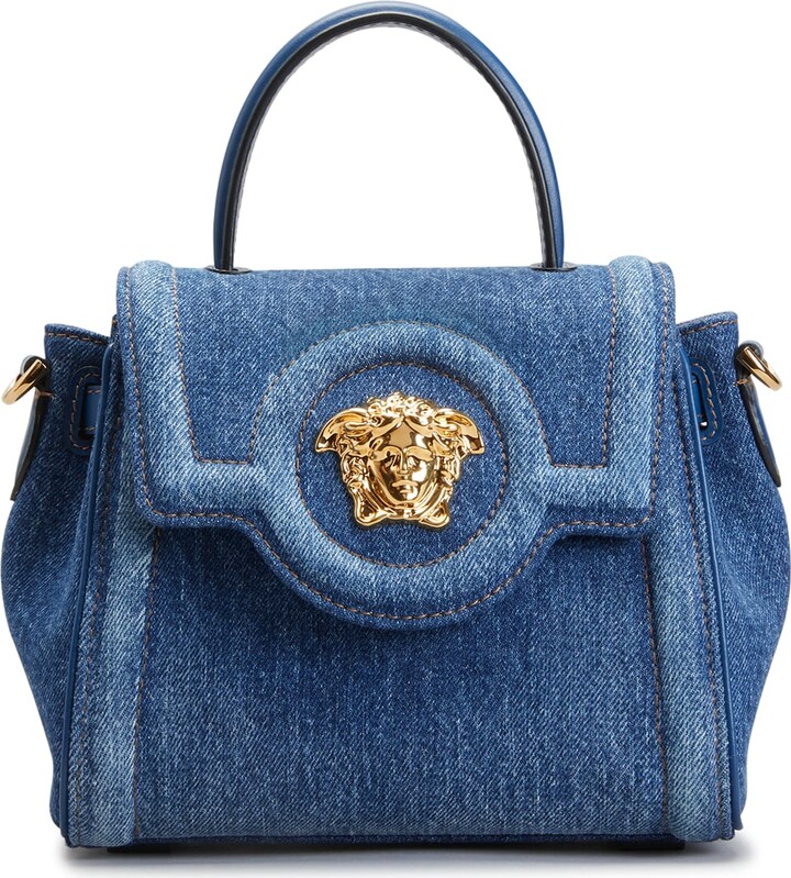 Versace La Medusa Denim TopHandle Bag ShopStyle