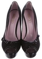 Thumbnail for your product : RED Valentino Suede Bow-Accented Pumps