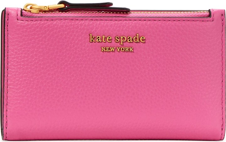 Kate Spade Small Roulette Pebble Leather Bifold Wallet - ShopStyle