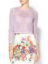 Thumbnail for your product : Rebecca Taylor Mesh Cropped Pullover