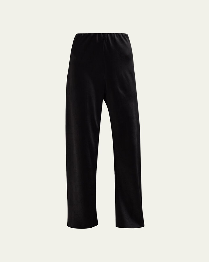 Vince Fluid Bias-Cut Crushed Satin Pants